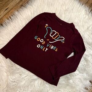 Old Navy Toddler Unisex Graphic Long Sleeve Tee Size 4T‎ Good Vibes
